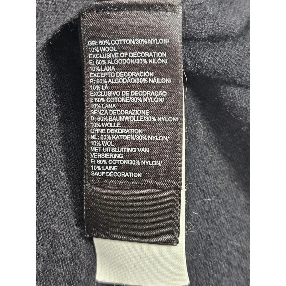 The North Face Mens‎ XL Black Cotton Wool Blend Quarter Zip Mock Neck Sweater